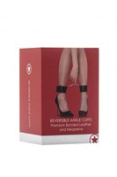 Чёрно-красные двусторонние оковы на ноги Reversible Ankle Cuffs - фото 52821
