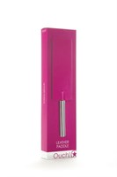 Розовая прямоугольная шлёпалка Leather Paddle - 35 см. - фото 52837