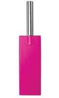 Розовая прямоугольная шлёпалка Leather Paddle - 35 см. - фото 52836