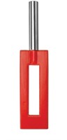Красная шлёпалка Leather Gap Paddle - 35 см. - фото 153411
