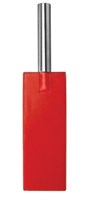 Красная прямоугольная шлёпалка Leather Paddle - 35 см. - фото 153413