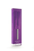 Фиолетовая П-образная шлёпалка Leather Slit Paddle - 35 см. - фото 52859