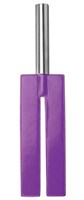 Фиолетовая П-образная шлёпалка Leather Slit Paddle - 35 см. - фото 52858