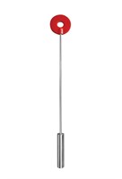 Красная шлёпалка Leather Circle Tiped Crop с наконечником-кругом - 56 см. - фото 52860