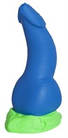 Синий фаллоимитатор  Дракон Эглан Mini  - 17 см. - фото 252471
