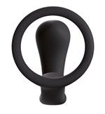 Чёрное эрекционное кольцо с анальной пробкой Bootie Ring - фото 1436283