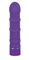 Фиолетовый ребристый вибромассажёр Maxx Power Vibe - 19 см. - фото 153557