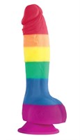 Радужный фаллоимитатор Pride Edition 6 Dildo - 21 см. - фото 188438