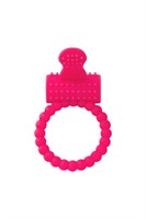 Розовое силиконовое виброкольцо A-toys - фото 1361050