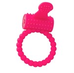 Розовое силиконовое виброкольцо A-toys - фото 1361049