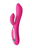 Розовый вибратор Nalone Touch2 с клиторальным стимулятором - 21,8 см. - фото 153954