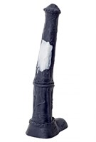 Чёрный фаллоимитатор мустанга - 42 см. - фото 154076