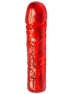 Красный гелевый фаллоимитатор - 16,5 см. - фото 80005