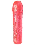 Розовый гелевый фаллоимитатор - 16,5 см. - фото 253238