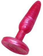 Розовая гелевая анальная пробка - 16 см. - фото 190176