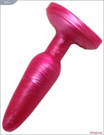 Розовая гелевая анальная пробка - 16 см. - фото 190177