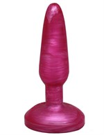 Розовая гелевая анальная пробка - 16 см. - фото 190174