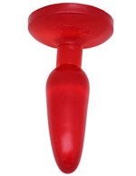 Красная гелевая анальная пробка - 16 см. - фото 192342