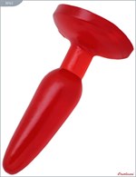Красная гелевая анальная пробка - 16 см. - фото 1394997