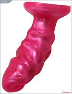 Розовая анальная пробка анатомической формы - 13 см. - фото 154288