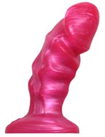 Розовая анальная пробка анатомической формы - 13 см. - фото 154285