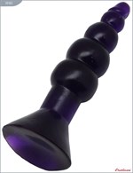 Фиолетовая гелевая анальная ёлочка - 17 см. - фото 154313