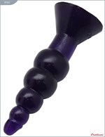 Фиолетовая гелевая анальная ёлочка - 17 см. - фото 154314
