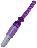 Фиолетовый гелевый анальный вибратор - 25 см. - фото 1361118
