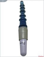 Синий гелевый вибратор для анальной стимуляции - 20,5 см. - фото 193613