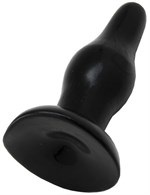 Чёрная анальная пробка с тонким кончиком - 11,5 см. - фото 154418