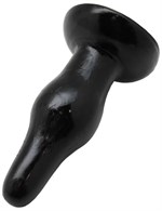 Чёрная анальная пробка с тонким кончиком - 11,5 см. - фото 154419