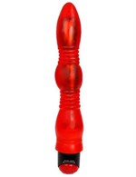 Красный гелевый супервибратор Samantha - 28,5 см. - фото 154469