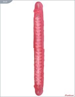 Розовый фаллоимитатор с хребтом - 36 см. - фото 154515