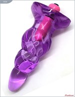 Фиолетовая анальная вибропробка - 9 см. - фото 154642