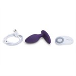 Фиолетовая анальная пробка для ношения Ditto с вибрацией и пультом ДУ - 8,8 см. - фото 80348