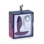 Фиолетовая анальная пробка для ношения Ditto с вибрацией и пультом ДУ - 8,8 см. - фото 80350