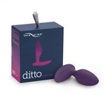 Фиолетовая анальная пробка для ношения Ditto с вибрацией и пультом ДУ - 8,8 см. - фото 154778