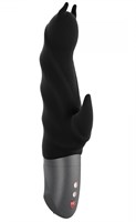 Чёрный вибратор Darling Devil с клиторальным отростком - 20,5 см. - фото 154918