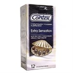 Презервативы с крупными точками и рёбрами Contex Extra Sensation - 12 шт. - фото 154934
