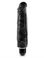 Чёрный вибратор-реалистик 7  Vibrating Stiffy - 21,6 см. - фото 179961