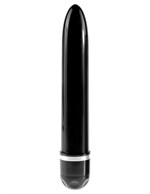 Чёрный вибратор-реалистик 10  Vibrating Stiffy - 30,5 см. - фото 155240