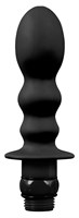 Чёрная насадка для душа HYDROBLAST 4INCH BUTTPLUG SHAPE DOUCHE для анальной стимуляции - фото 155406