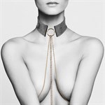 Чёрный ошейник с цепочками Desir Metallique Collar - фото 80657