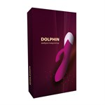 Розовый вибростимулятор Dolphin с клиторальным отростком - 19,3 см. - фото 192949