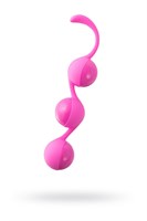 Розовые тройные вагинальные шарики из силикона DELISH BALLS - фото 80731
