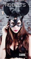 Чёрная маска Carrie Black с круглыми ушками - фото 156096