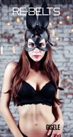 Чёрная маска Gisele Black с длинными ушками - фото 54518