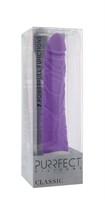 Фиолетовый вибратор-реалистик PURRFECT SILICONE CLASSIC 7.1INCH PURPLE - 18 см. - фото 1395692