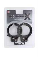 Чёрные наручники из листового металла BONDX METAL CUFFS BLACK 64883 - фото 54637