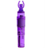 Фиолетовый клиторальный стимулятор-ракета с мишкой GOOD VIBES BEAR VIBRATOR - фото 1395693
